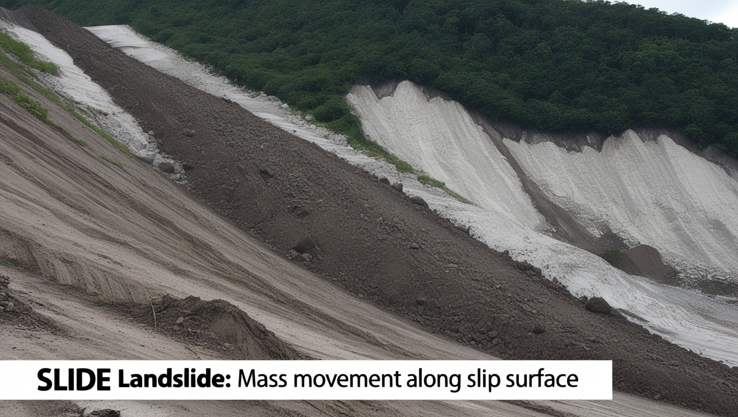 landslides caused by earthquakes.