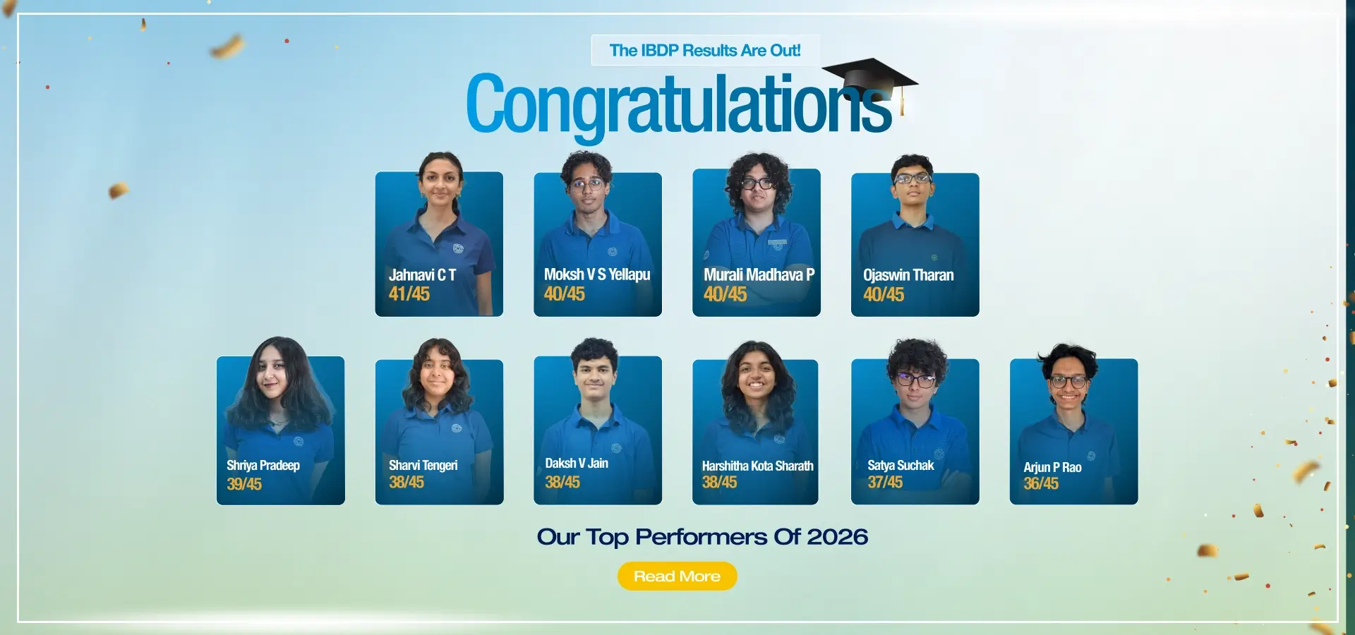 IBDP student with outstanding results at an IBDP school in Bangalore