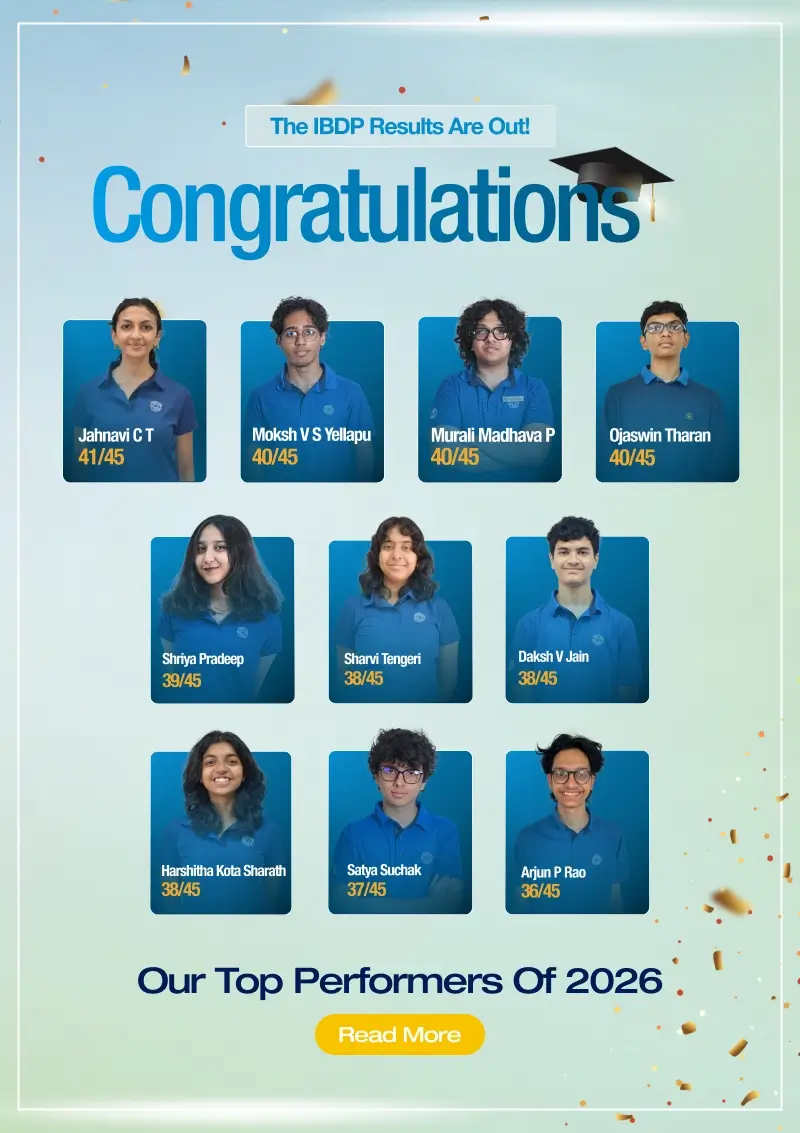 IBDP student with outstanding results at an IB school in Bangalore