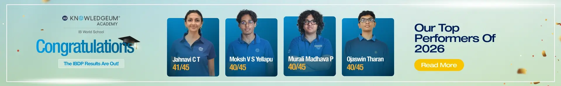 IBDP student with outstanding results at an IBDP school in Bangalore
